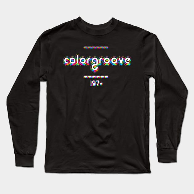 ColorGroove Retro-Rainbow-Tube nostalgia (wf) Long Sleeve T-Shirt by Blackout Design